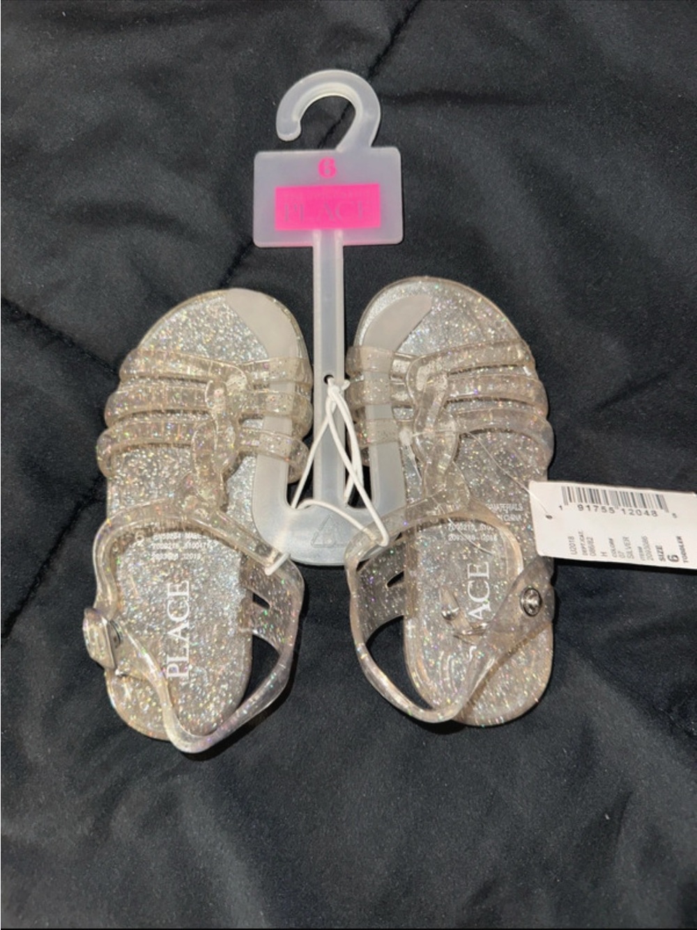 The Children's Place Sparkle Silver Jelly Sandals